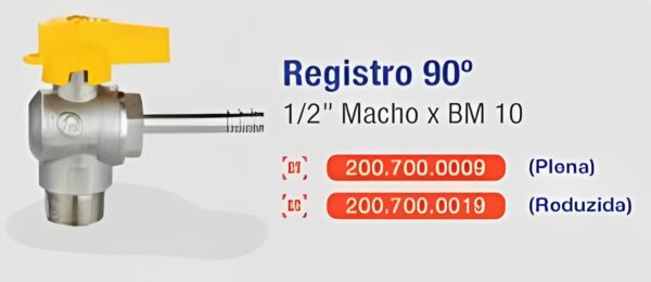 Registro 90º 1/2 Macho x BM 10