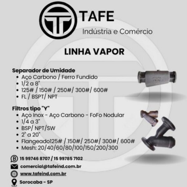 Separador de Umidade / Filtros tipo "Y"