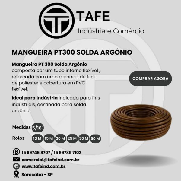 MANGUEIRA PT300 SOLDA ARGÔNIO