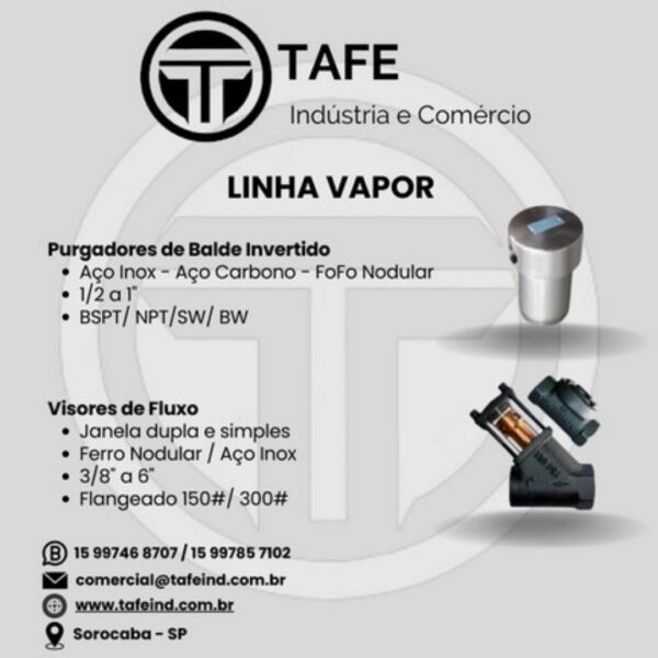 Purgadores de Balde Invertido / Visores de Fluxo