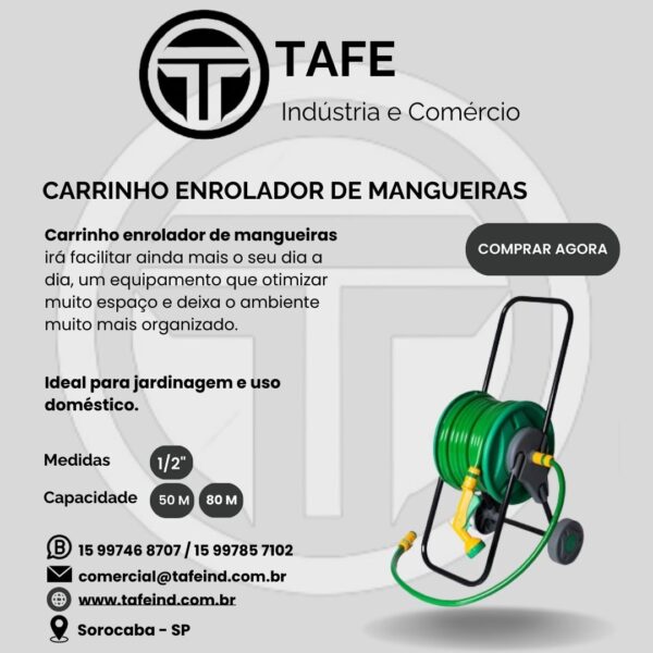 CARRINHO ENROLADOR DE MANGUEIRAS