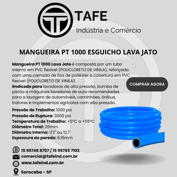 MANGUEIRA PT 1000 ESGUICHO LAVA JATO