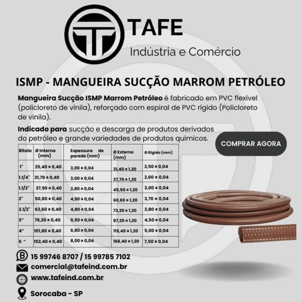 ISMP - MANGUEIRA SUCÇÃO MARROM PETRÓLEO
